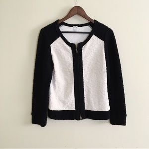 J. Crew Boucle Cardigan Zip Sweater Jacket Bomber
